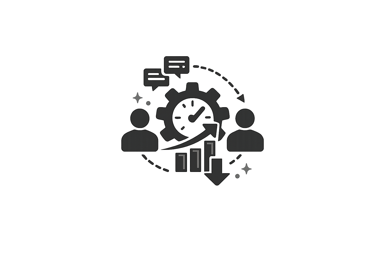 협업 및 생산성 향상 아이콘